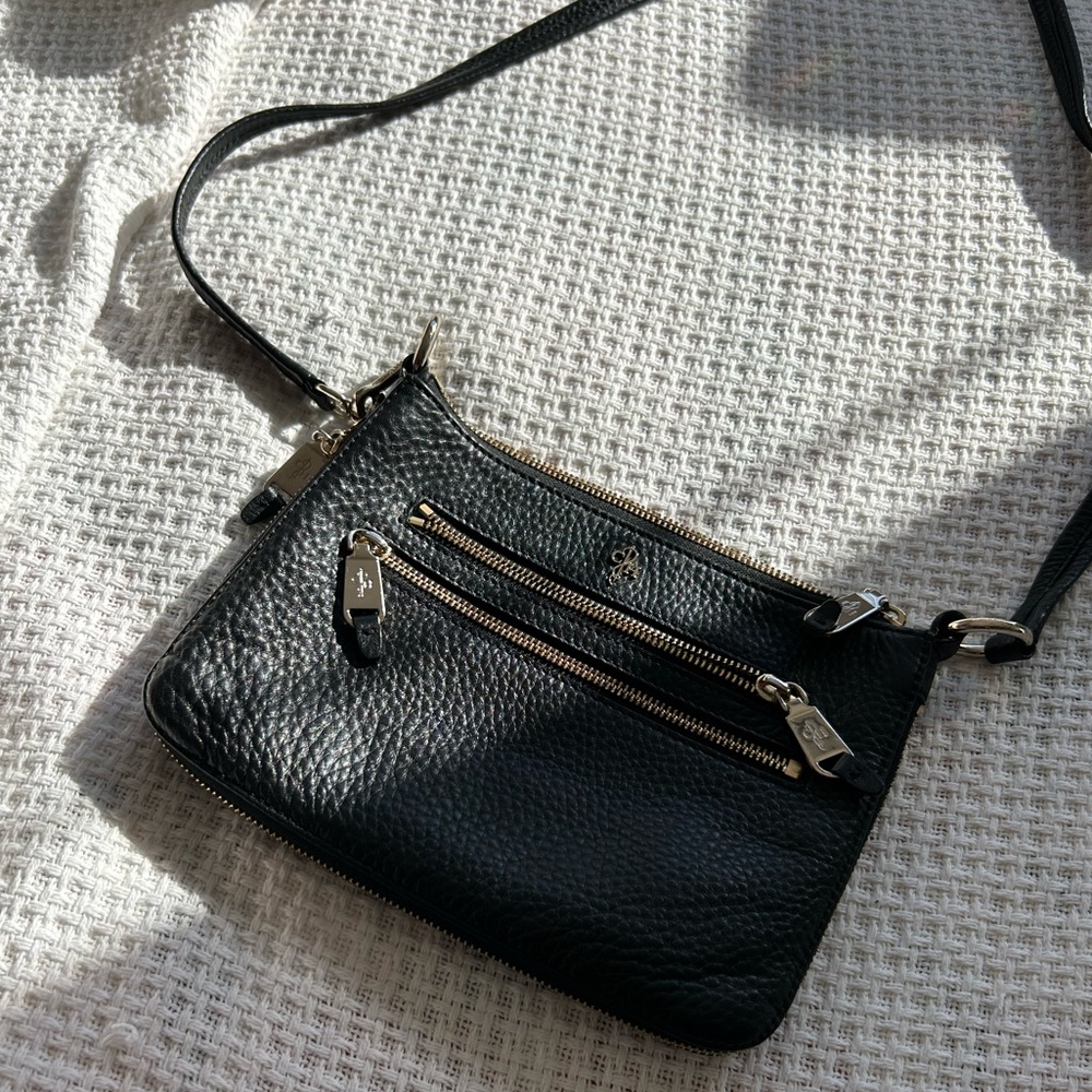 Cole Haan black leather crossbody bag